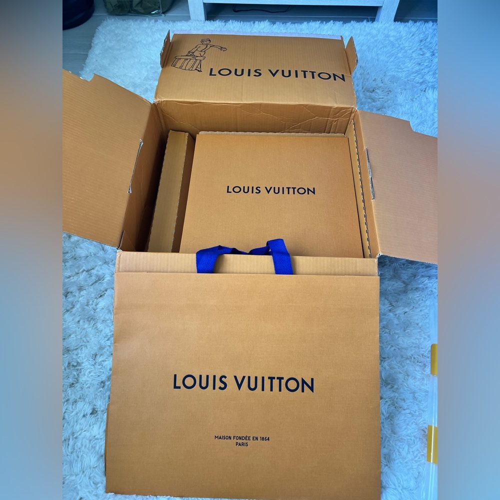 Huge Louis Vuitton shipping box gift box shopping bag and ribbon